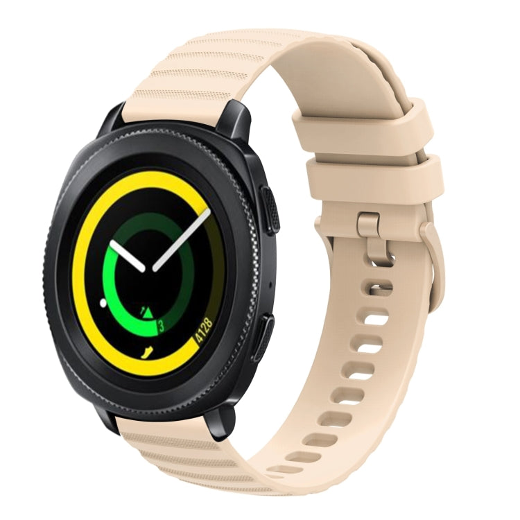 20mm Wavy Dotted Solid-Color Silicone Watch Band, For Samsung Galaxy Watch4 Classic 42mm/46mm, For Samsung Galaxy Gear Sport