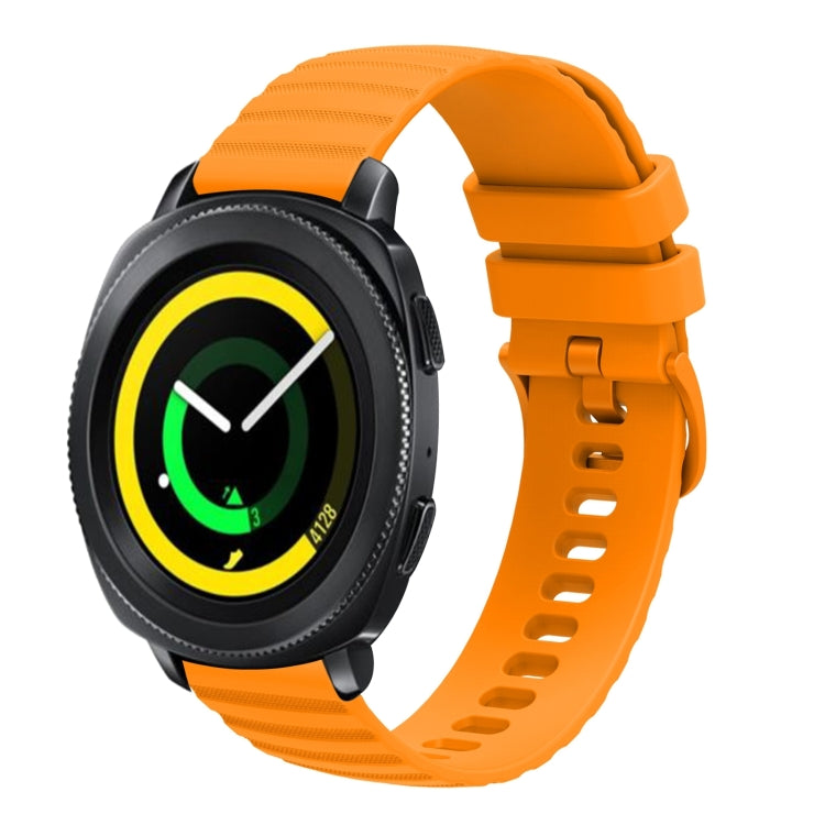 20mm Wavy Dotted Solid-Color Silicone Watch Band, For Samsung Galaxy Watch4 Classic 42mm/46mm, For Samsung Galaxy Gear Sport