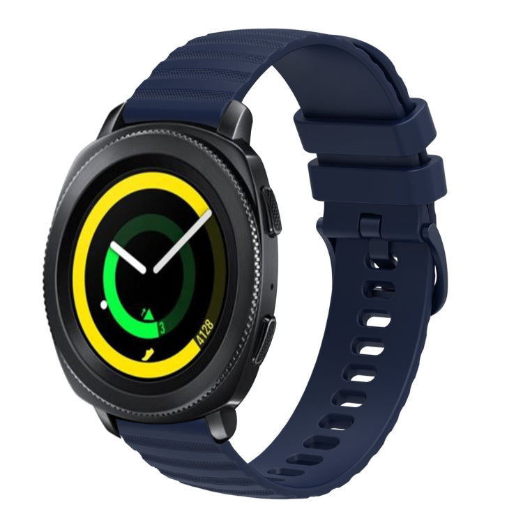 20mm Wavy Dotted Solid-Color Silicone Watch Band, For Samsung Galaxy Watch4 Classic 42mm/46mm, For Samsung Galaxy Gear Sport