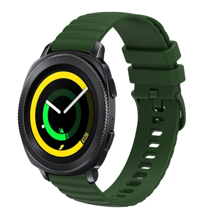 20mm Wavy Dotted Solid-Color Silicone Watch Band, For Samsung Galaxy Watch4 Classic 42mm/46mm, For Samsung Galaxy Gear Sport