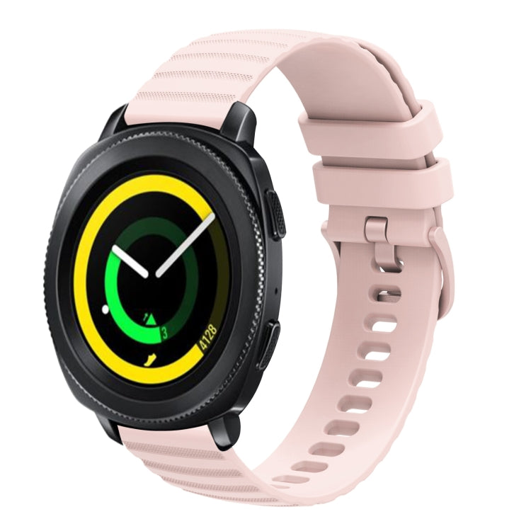 20mm Wavy Dotted Solid-Color Silicone Watch Band, For Samsung Galaxy Watch4 Classic 42mm/46mm, For Samsung Galaxy Gear Sport
