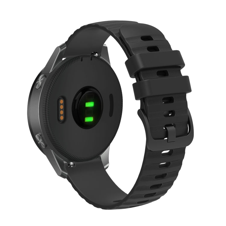 20mm Wavy Dotted Solid-Color Silicone Watch Band, For Samsung Galaxy Watch Active2 40mm/44mm, For Samsung Galaxy Watch 42mm