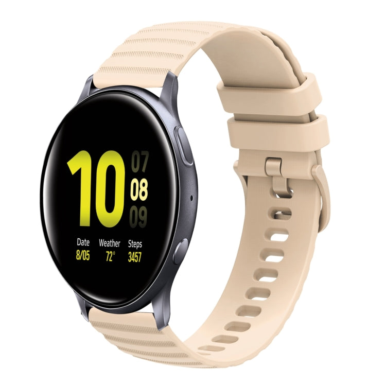 20mm Wavy Dotted Solid-Color Silicone Watch Band, For Samsung Galaxy Watch Active2 40mm/44mm, For Samsung Galaxy Watch 42mm