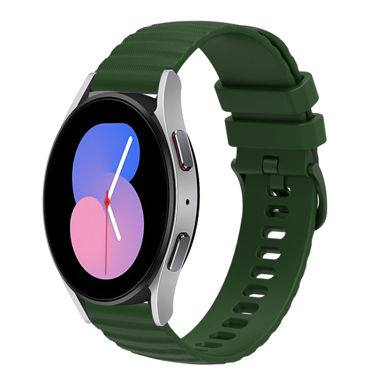 20mm Wavy Dotted Solid-Color Silicone Watch Band, For Samsung Galaxy Watch Active2 40mm/44mm, For Samsung Galaxy Watch 42mm