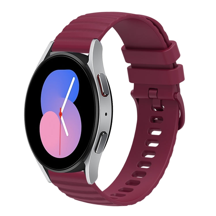 20mm Wavy Dotted Solid-Color Silicone Watch Band, For Samsung Galaxy Watch Active2 40mm/44mm, For Samsung Galaxy Watch 42mm