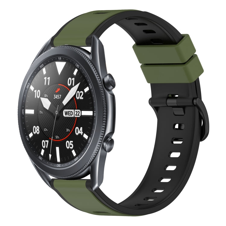 22mm Two-Color Silicone Watch Band, For Samsung Galaxy Watch3 45mm, For Samsung Galaxy Watch 46mm