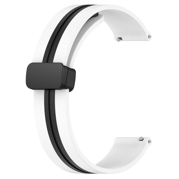 22mm Folding Magnetic Clasp Silicone Watch Band, For Samsung Galaxy Watch3 45mm, For Samsung Galaxy Watch 46mm