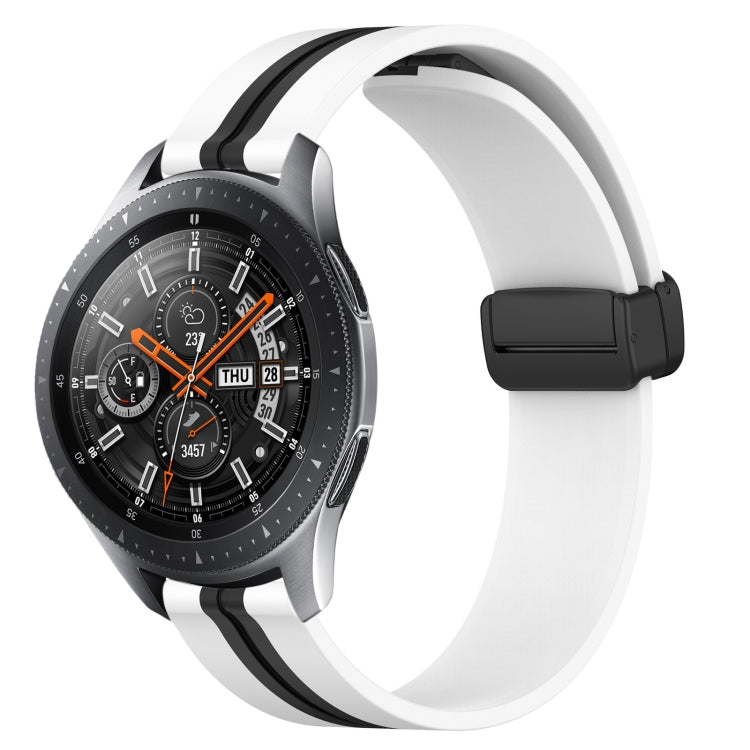 22mm Folding Magnetic Clasp Silicone Watch Band, For Samsung Galaxy Watch3 45mm, For Samsung Galaxy Watch 46mm