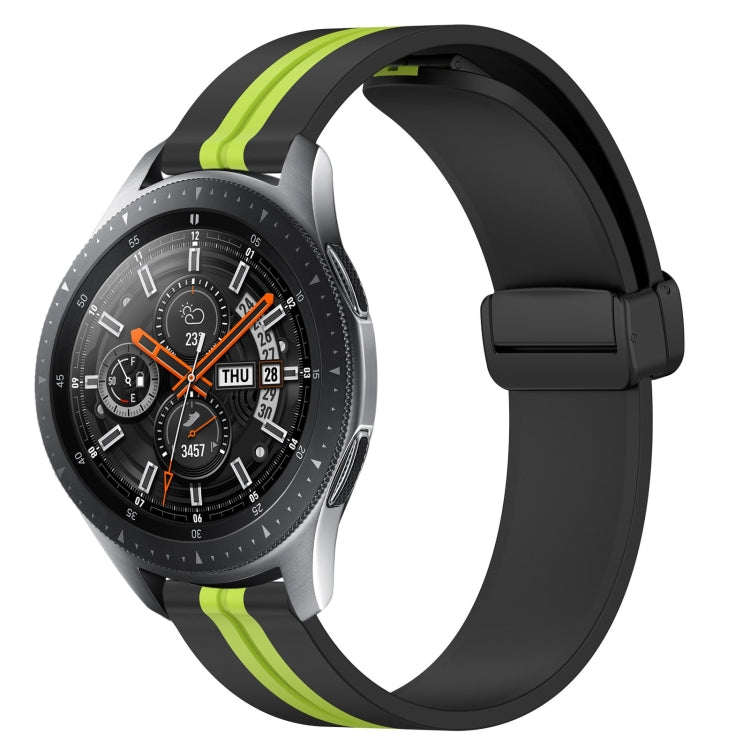 22mm Folding Magnetic Clasp Silicone Watch Band, For Samsung Galaxy Watch3 45mm, For Samsung Galaxy Watch 46mm