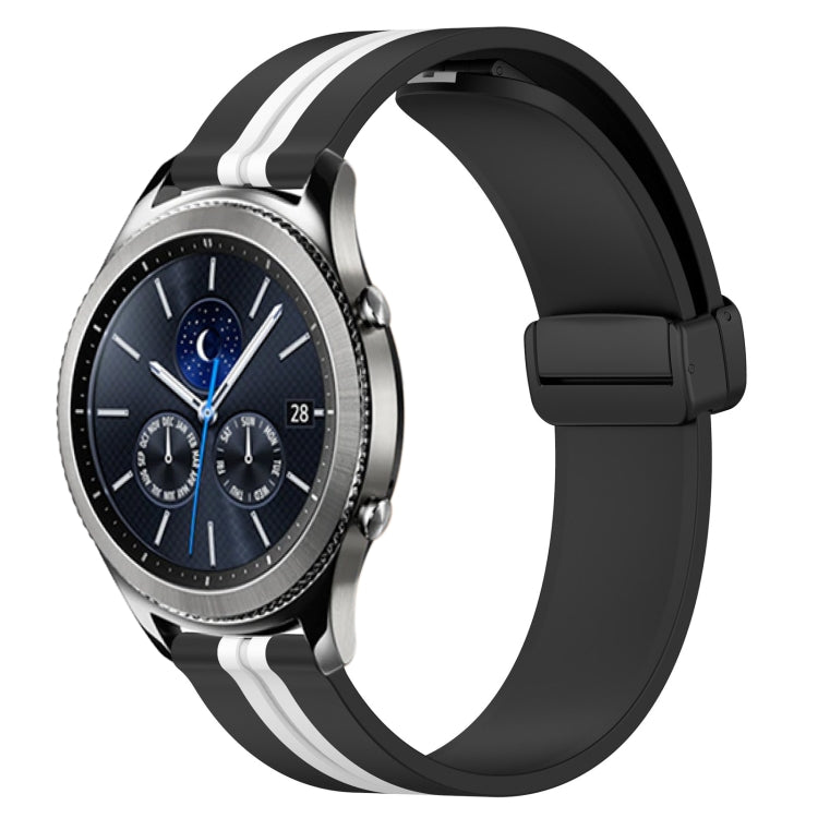 22mm Folding Magnetic Clasp Silicone Watch Band, For Samsung Gear S3 Classic, For Samsung Gear S3 Frontier