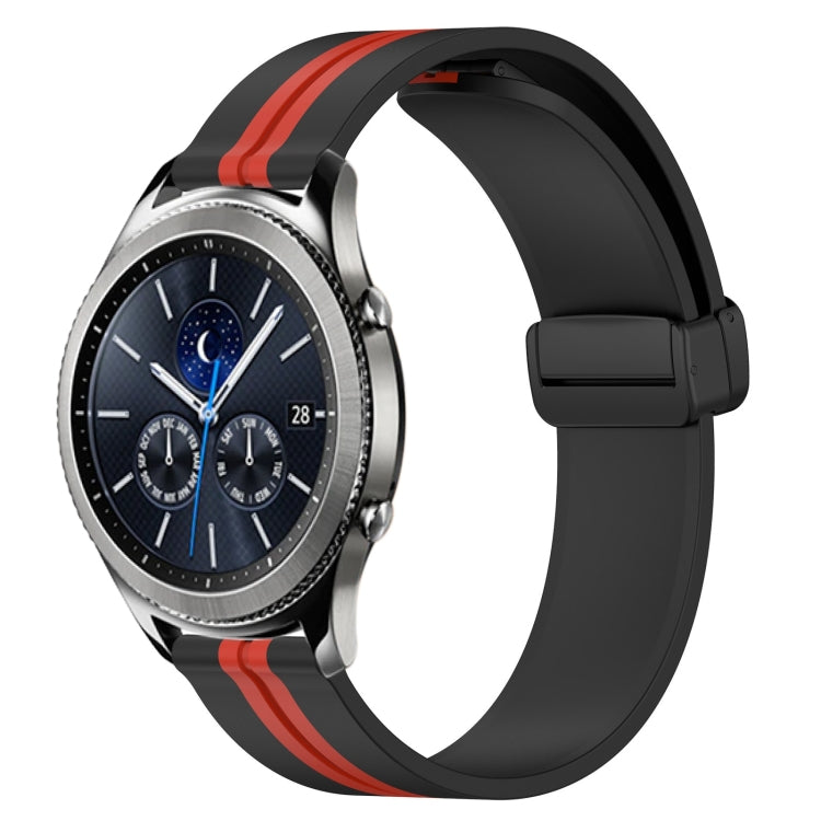 22mm Folding Magnetic Clasp Silicone Watch Band, For Samsung Gear S3 Classic, For Samsung Gear S3 Frontier