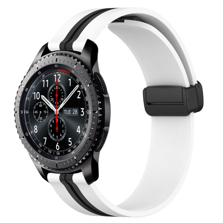 22mm Folding Magnetic Clasp Silicone Watch Band, For Samsung Gear S3 Classic, For Samsung Gear S3 Frontier