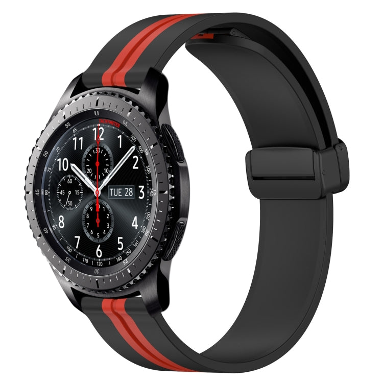 22mm Folding Magnetic Clasp Silicone Watch Band, For Samsung Gear S3 Classic, For Samsung Gear S3 Frontier
