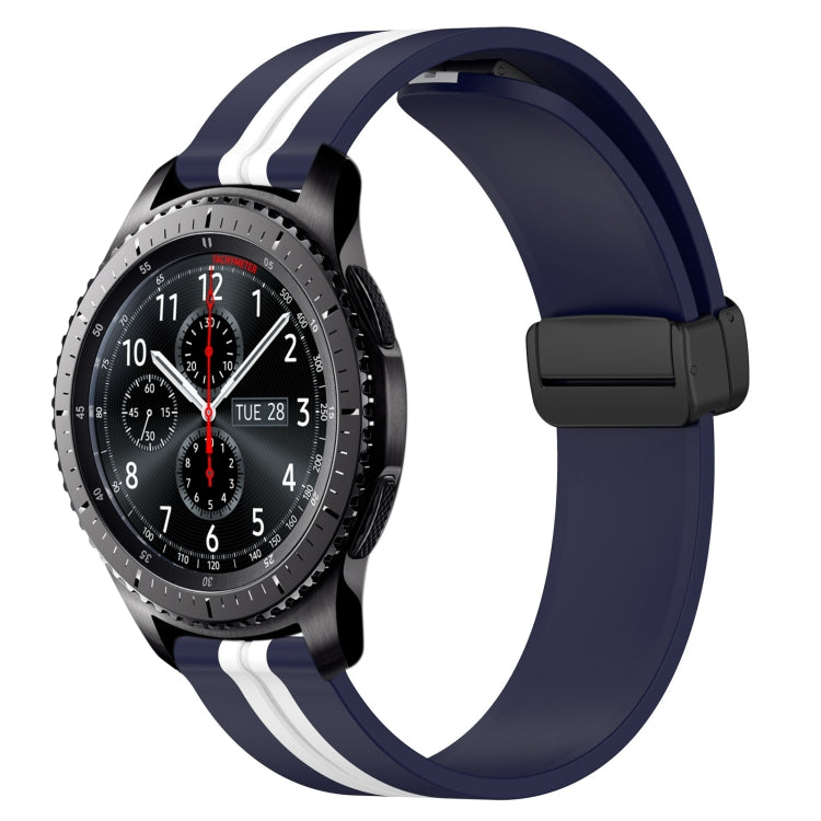 22mm Folding Magnetic Clasp Silicone Watch Band, For Samsung Gear S3 Classic, For Samsung Gear S3 Frontier