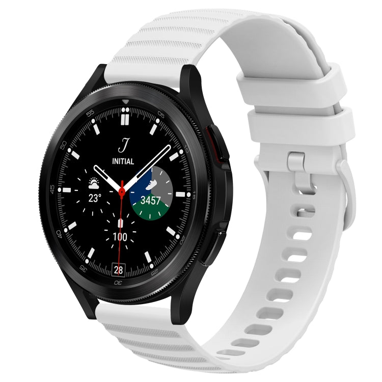 20mm Wavy Dot Pattern Solid Color Silicone Watch Band, For Samsung Galaxy Watch 4 Classic 42mm, For Samsung Galaxy Watch 4 Classic 46mm