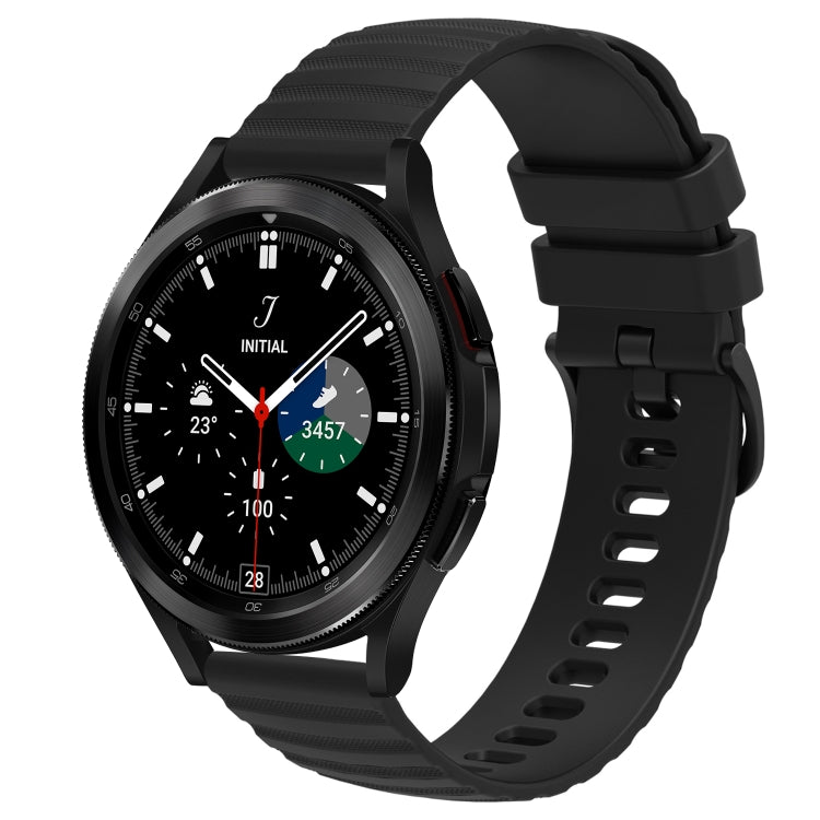 20mm Wavy Dot Pattern Solid Color Silicone Watch Band, For Samsung Galaxy Watch 4 Classic 42mm, For Samsung Galaxy Watch 4 Classic 46mm