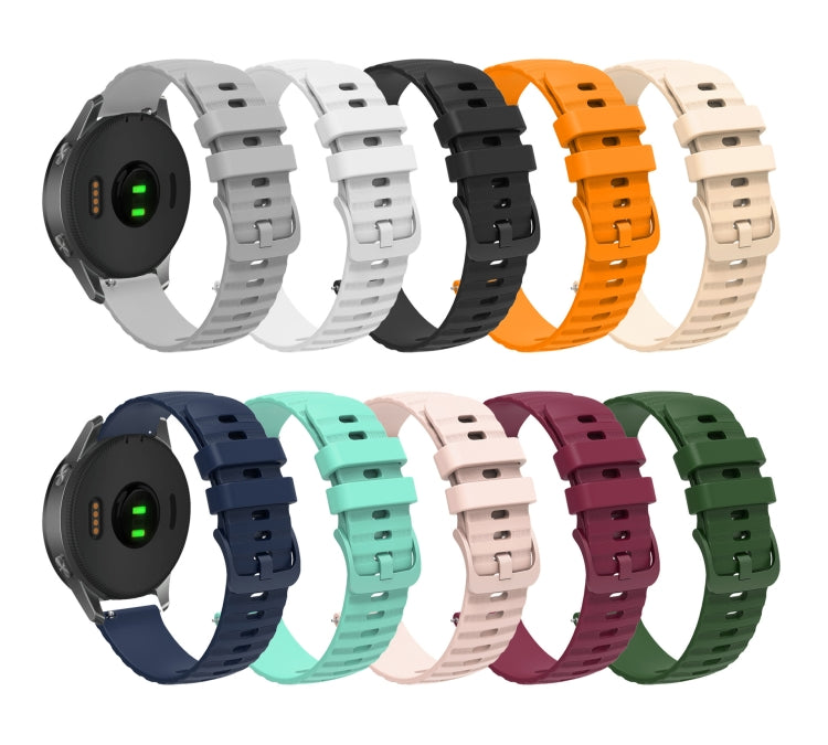 20mm Wavy Dot Pattern Solid Color Silicone Watch Band, For Samsung Galaxy Watch 4 Classic 42mm, For Samsung Galaxy Watch 4 Classic 46mm