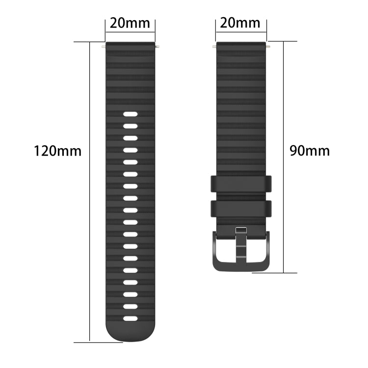 20mm Wavy Dot Pattern Solid Color Silicone Watch Band, For Samsung Galaxy Watch 4 Classic 42mm, For Samsung Galaxy Watch 4 Classic 46mm