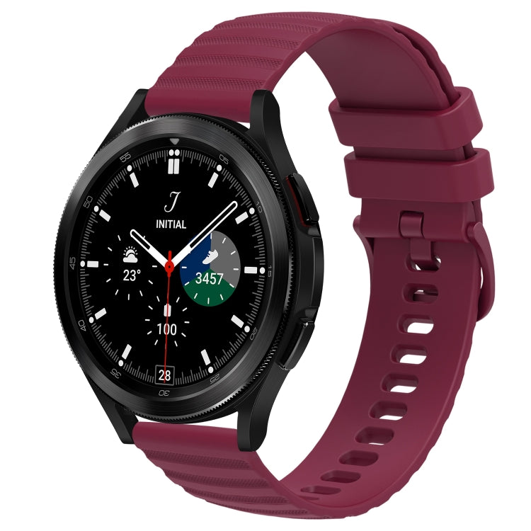 20mm Wavy Dot Pattern Solid Color Silicone Watch Band, For Samsung Galaxy Watch 4 Classic 42mm, For Samsung Galaxy Watch 4 Classic 46mm