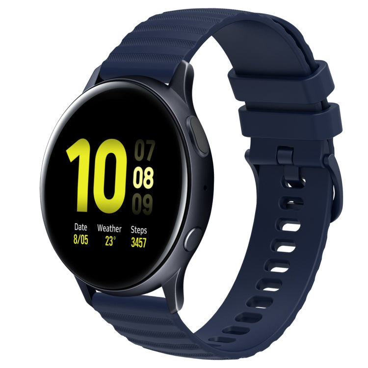 20mm Wavy Dot Pattern Solid Color Silicone Watch Band, For Samsung Galaxy Watch Active 2 40mm, For Samsung Galaxy Watch Active 2 44mm