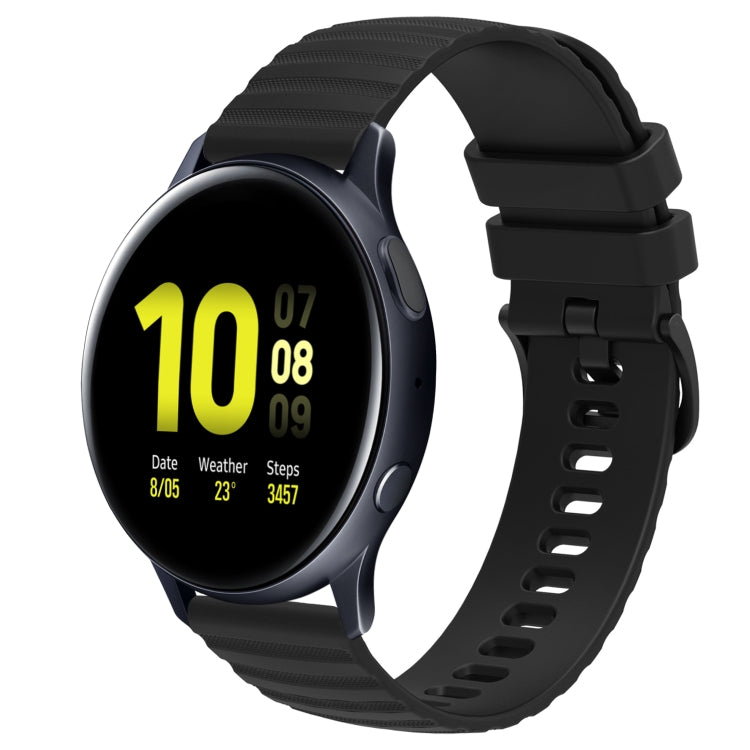 20mm Wavy Dot Pattern Solid Color Silicone Watch Band, For Samsung Galaxy Watch Active 2 40mm, For Samsung Galaxy Watch Active 2 44mm