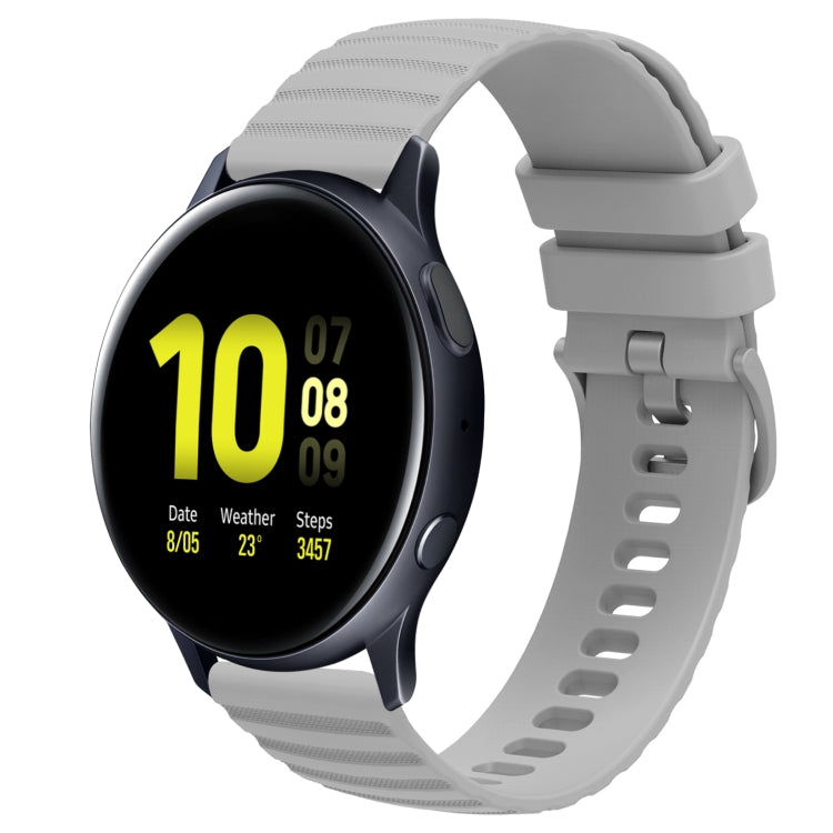 20mm Wavy Dot Pattern Solid Color Silicone Watch Band, For Samsung Galaxy Watch Active 2 40mm, For Samsung Galaxy Watch Active 2 44mm