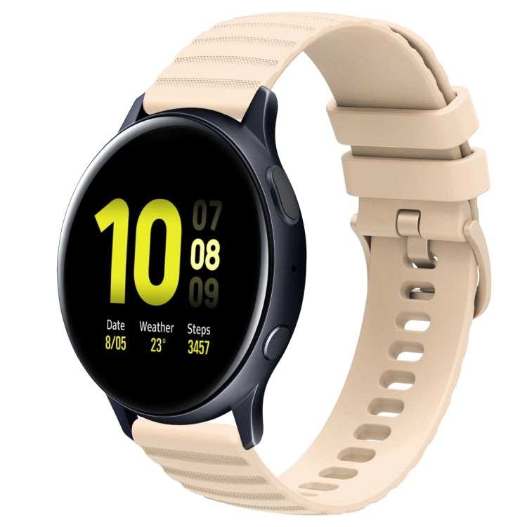 20mm Wavy Dot Pattern Solid Color Silicone Watch Band, For Samsung Galaxy Watch Active 2 40mm, For Samsung Galaxy Watch Active 2 44mm