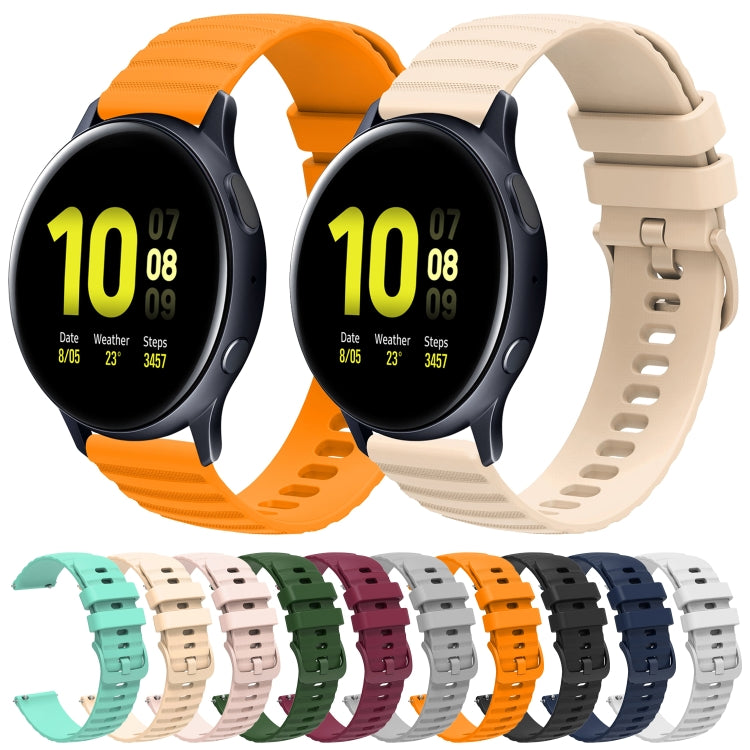 20mm Wavy Dot Pattern Solid Color Silicone Watch Band, For Samsung Galaxy Watch Active 2 40mm, For Samsung Galaxy Watch Active 2 44mm