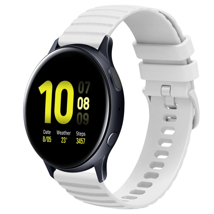 20mm Wavy Dot Pattern Solid Color Silicone Watch Band, For Samsung Galaxy Watch Active 2 40mm, For Samsung Galaxy Watch Active 2 44mm