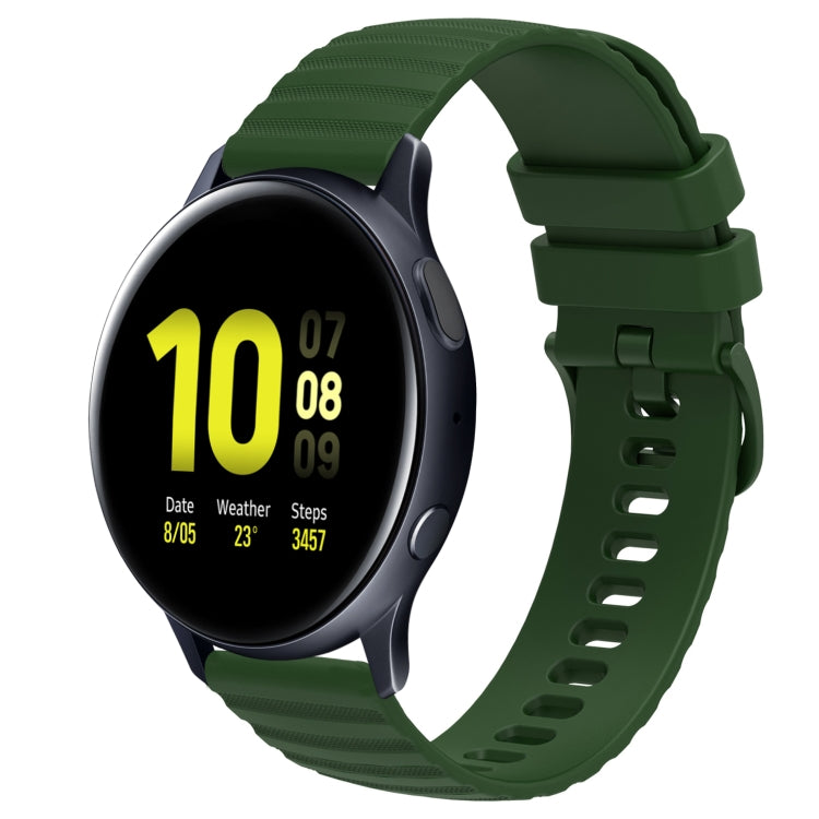 20mm Wavy Dot Pattern Solid Color Silicone Watch Band, For Samsung Galaxy Watch Active 2 40mm, For Samsung Galaxy Watch Active 2 44mm
