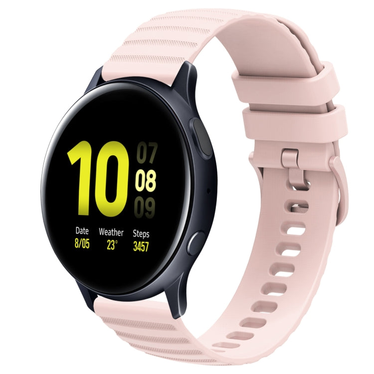 20mm Wavy Dot Pattern Solid Color Silicone Watch Band, For Samsung Galaxy Watch Active 2 40mm, For Samsung Galaxy Watch Active 2 44mm