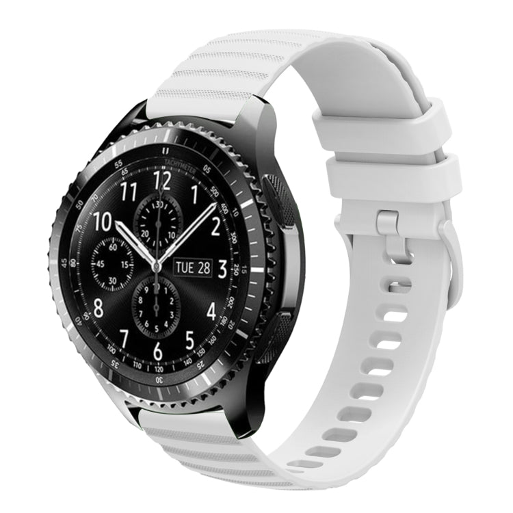22mm Wavy Dot Pattern Solid Color Silicone Watch Band, For Samsung Gear S3 Classic, For Samsung Gear S3 Frontier