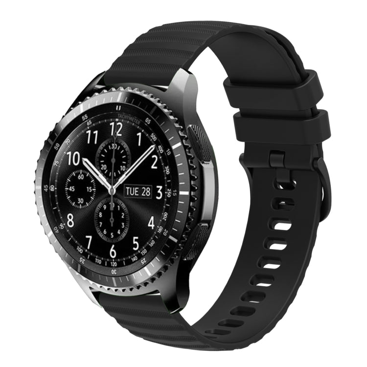 22mm Wavy Dot Pattern Solid Color Silicone Watch Band, For Samsung Gear S3 Classic, For Samsung Gear S3 Frontier