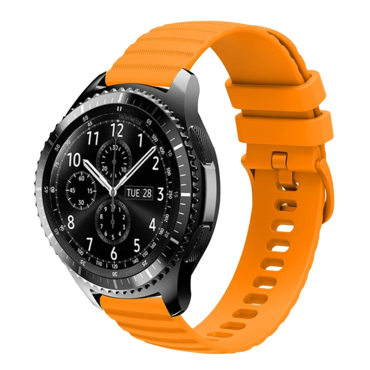 22mm Wavy Dot Pattern Solid Color Silicone Watch Band, For Samsung Gear S3 Classic, For Samsung Gear S3 Frontier