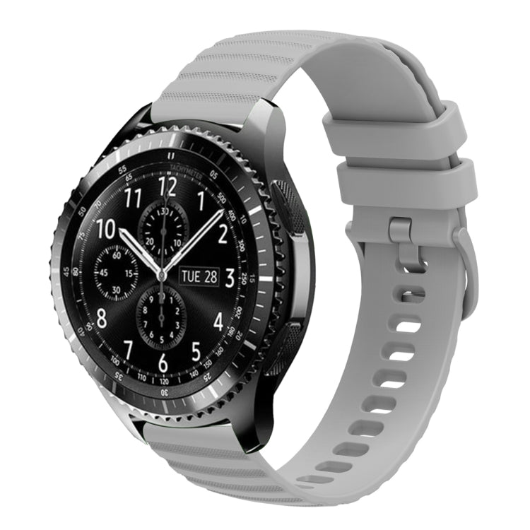 22mm Wavy Dot Pattern Solid Color Silicone Watch Band, For Samsung Gear S3 Classic, For Samsung Gear S3 Frontier