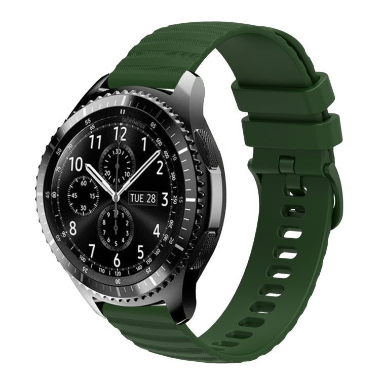 22mm Wavy Dot Pattern Solid Color Silicone Watch Band, For Samsung Gear S3 Classic, For Samsung Gear S3 Frontier