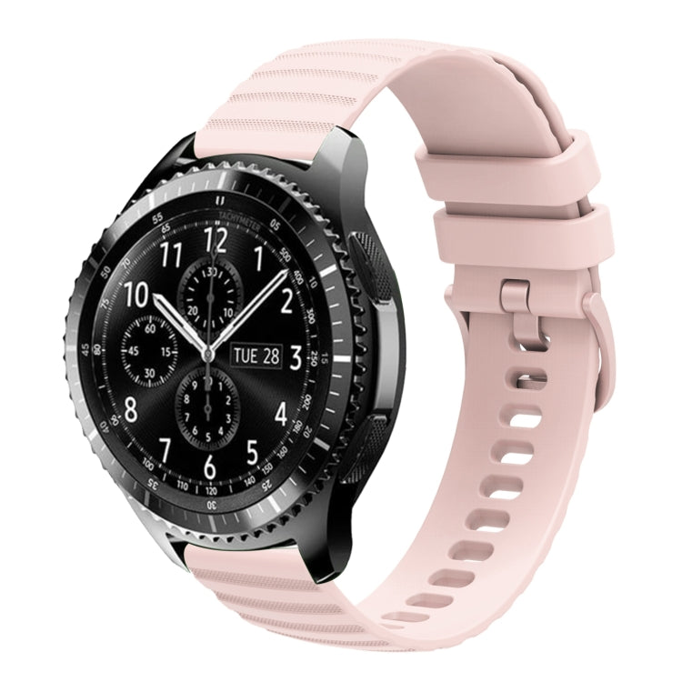 22mm Wavy Dot Pattern Solid Color Silicone Watch Band, For Samsung Gear S3 Classic, For Samsung Gear S3 Frontier