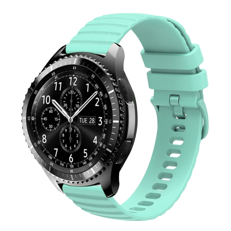 22mm Wavy Dot Pattern Solid Color Silicone Watch Band, For Samsung Gear S3 Classic, For Samsung Gear S3 Frontier
