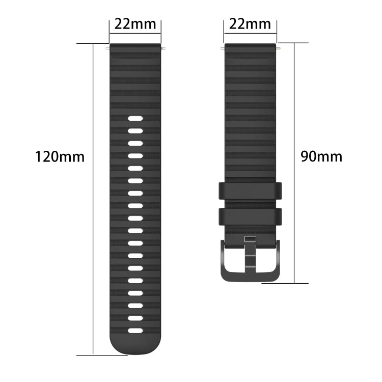 22mm Wavy Dot Pattern Solid Color Silicone Watch Band, For Samsung Gear S3 Classic, For Samsung Gear S3 Frontier