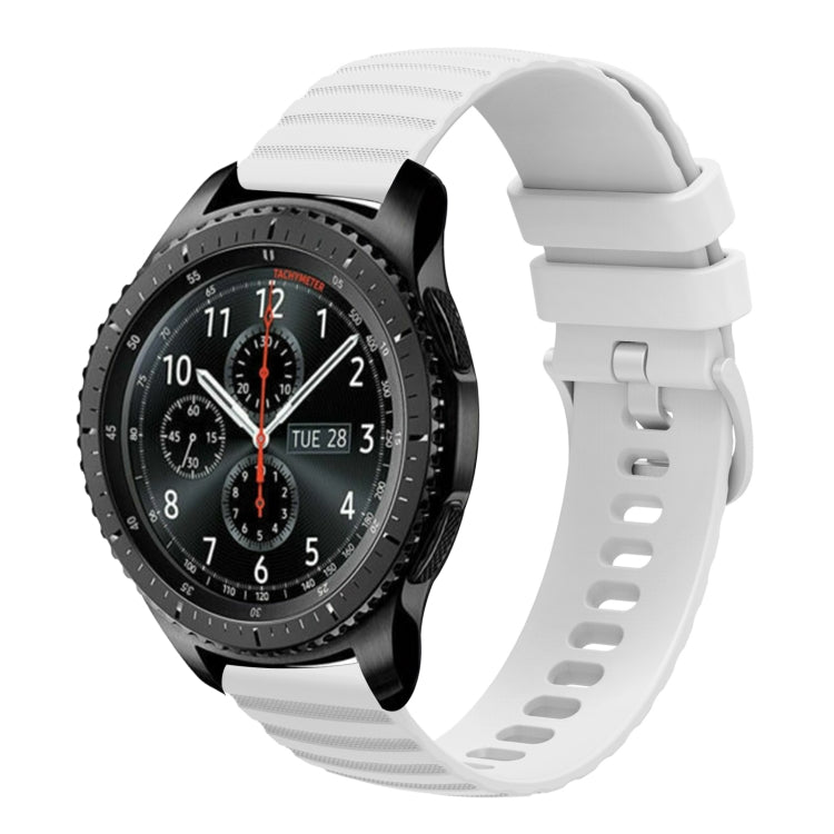 22mm Wavy Dot Pattern Solid Color Silicone Watch Band, For Samsung Gear S3 Classic, For Samsung Gear S3 Frontier