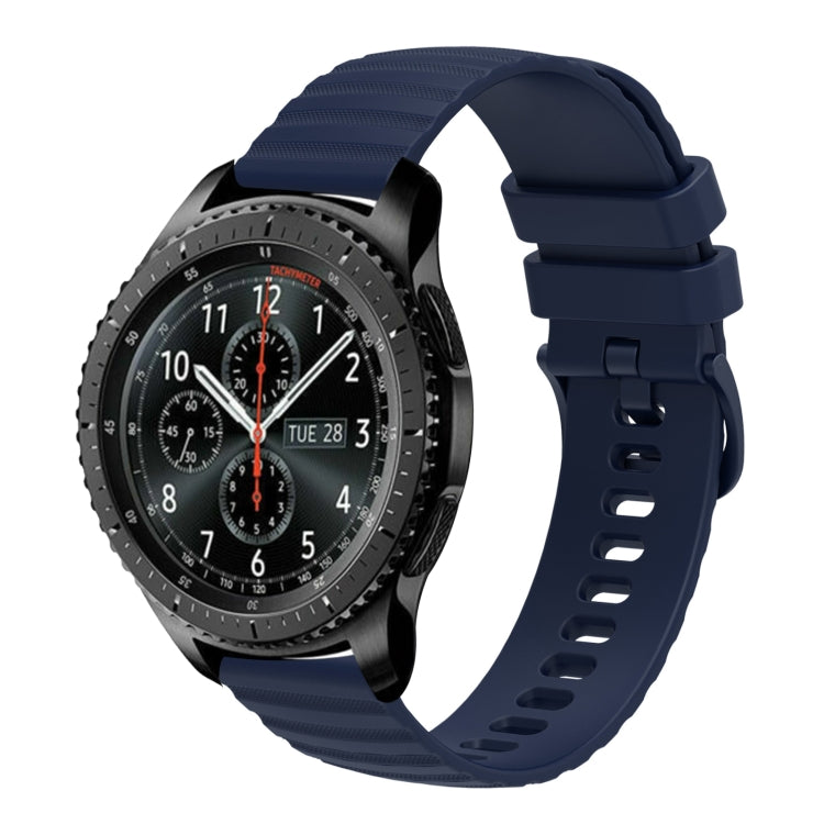 22mm Wavy Dot Pattern Solid Color Silicone Watch Band, For Samsung Gear S3 Classic, For Samsung Gear S3 Frontier
