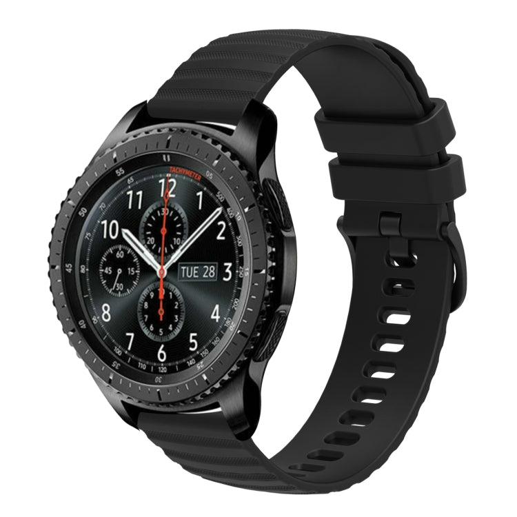 22mm Wavy Dot Pattern Solid Color Silicone Watch Band, For Samsung Gear S3 Classic, For Samsung Gear S3 Frontier