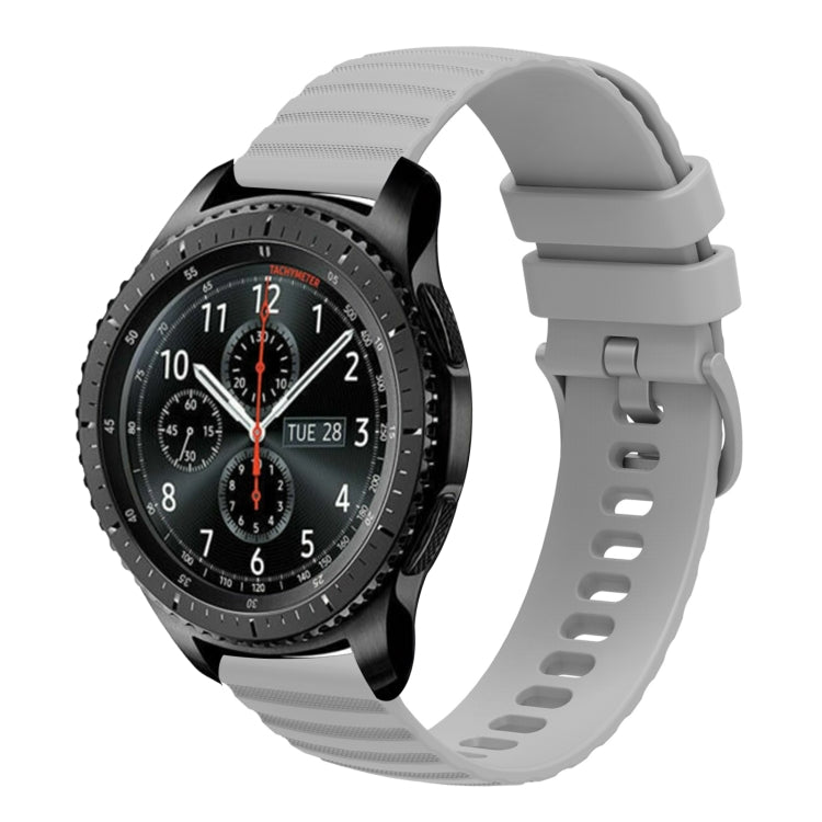 22mm Wavy Dot Pattern Solid Color Silicone Watch Band, For Samsung Gear S3 Classic, For Samsung Gear S3 Frontier