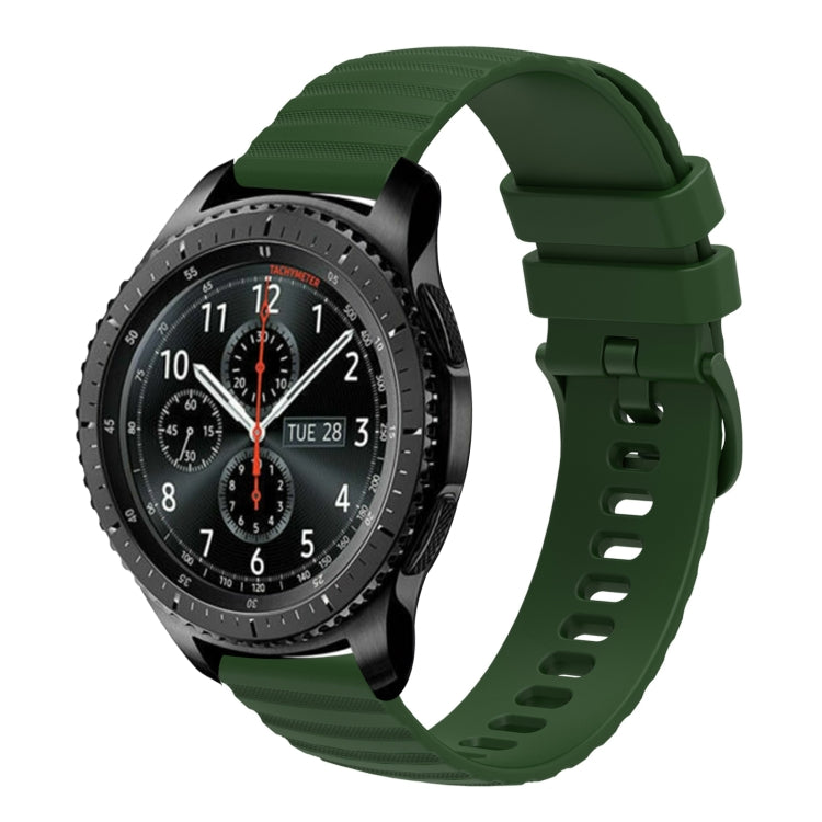 22mm Wavy Dot Pattern Solid Color Silicone Watch Band, For Samsung Gear S3 Classic, For Samsung Gear S3 Frontier