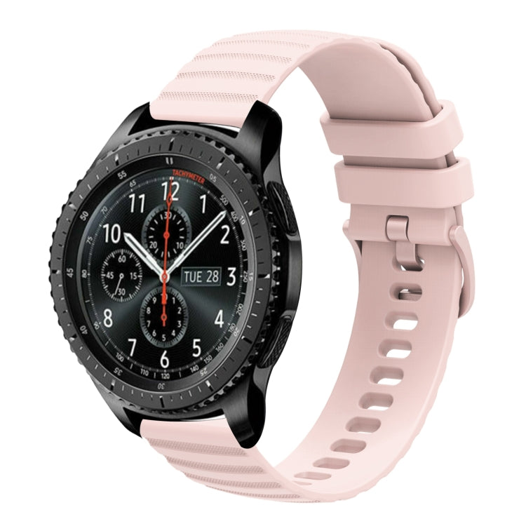 22mm Wavy Dot Pattern Solid Color Silicone Watch Band, For Samsung Gear S3 Classic, For Samsung Gear S3 Frontier