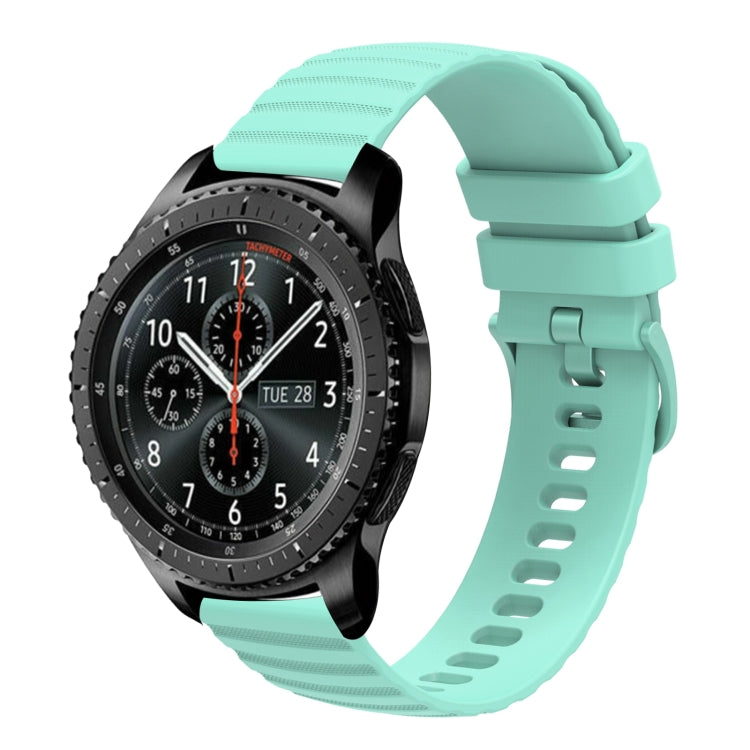 22mm Wavy Dot Pattern Solid Color Silicone Watch Band, For Samsung Gear S3 Classic, For Samsung Gear S3 Frontier