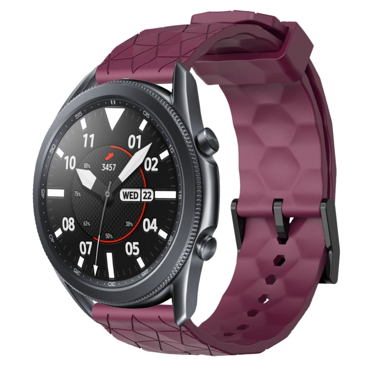 22mm Football Pattern Solid Color Silicone Watch Band, For Samsung Galaxy Watch3 45mm, For Samsung Galaxy Watch 46mm