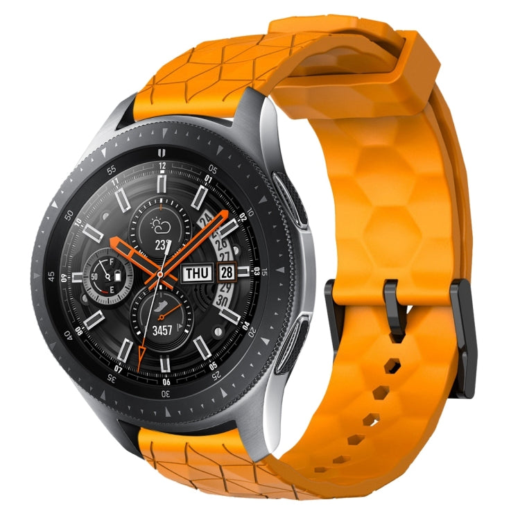 22mm Football Pattern Solid Color Silicone Watch Band, For Samsung Galaxy Watch3 45mm, For Samsung Galaxy Watch 46mm