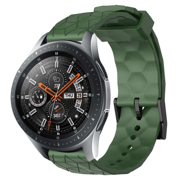 22mm Football Pattern Solid Color Silicone Watch Band, For Samsung Galaxy Watch3 45mm, For Samsung Galaxy Watch 46mm