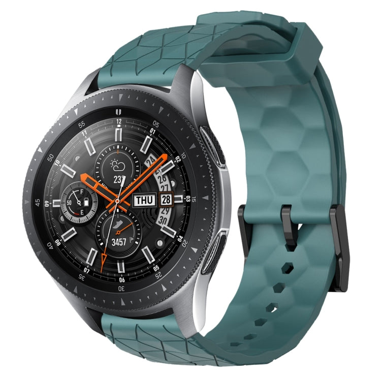 22mm Football Pattern Solid Color Silicone Watch Band, For Samsung Galaxy Watch3 45mm, For Samsung Galaxy Watch 46mm